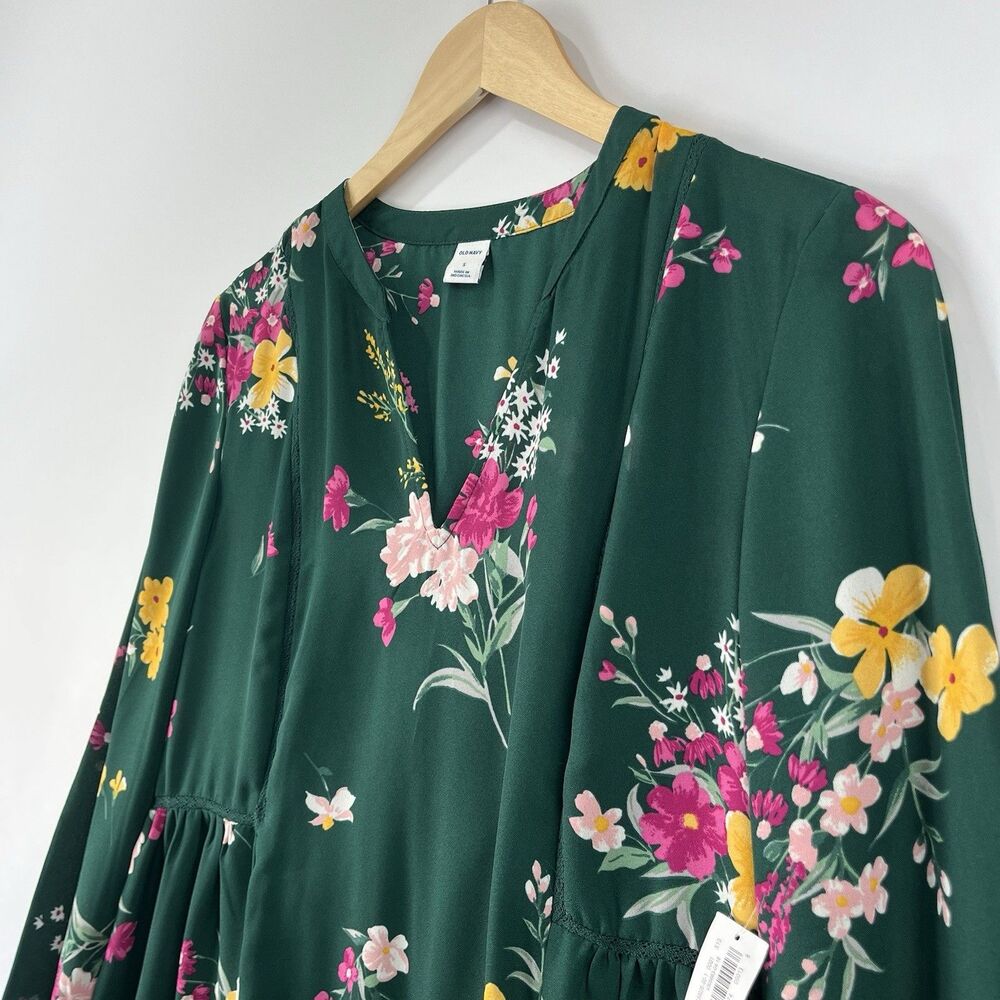 NWT Cottagecore Floral Dress S Green Removable Slip - Picture 6 of 13